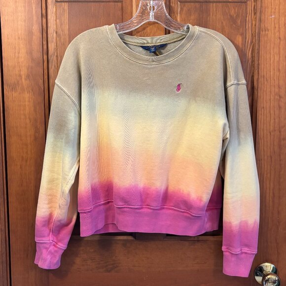 Polo Ralph Lauren Ombre French Terry Cotton/ Polyester Blend Crewneck Sweater - Picture 2 of 10